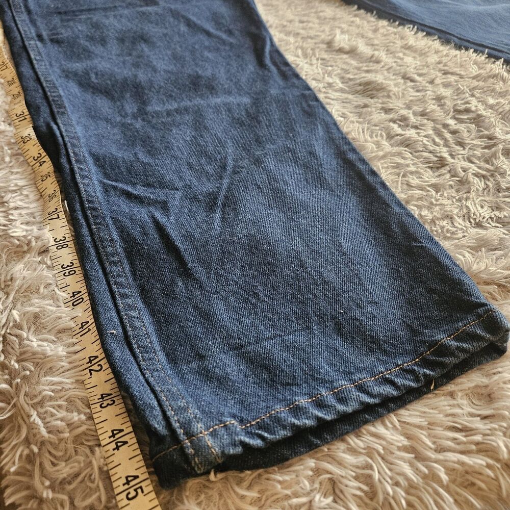 Rustler Blue Jeans Mens Size 48x30 Straight Leg Medium Wash Blue Collar Work - Picture 10 of 12